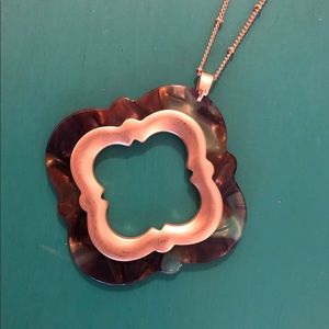 Adjustable Necklace with Quatrefoil Pendant